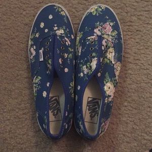 Flower printed vans
